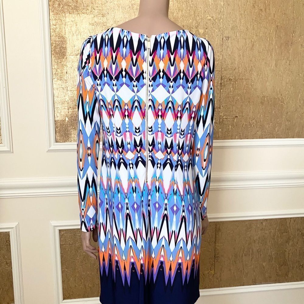 Vince Camuto Colorful Graphic Pattern Midi Dress 8 - image 6